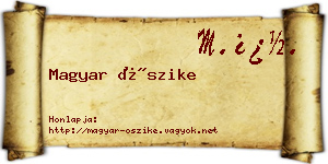 Magyar Őszike névjegykártya